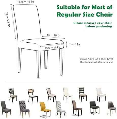Navy Blue Dining Chair Covers Set of 4