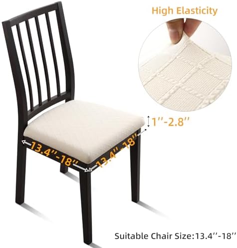 Waterproof Seat Cushion Covers 4 PCS - Beige