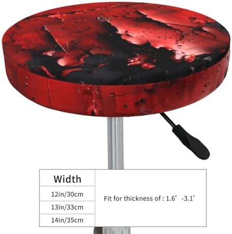 Abstract Red Textured Canvas Bar Stool Slipcover