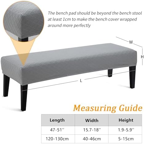 Waterproof Dining Bench Cover for Kitchen and Living Room