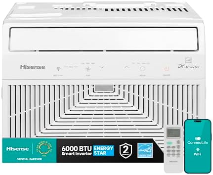 Hisense Window Air Conditioner 6000 BTU White