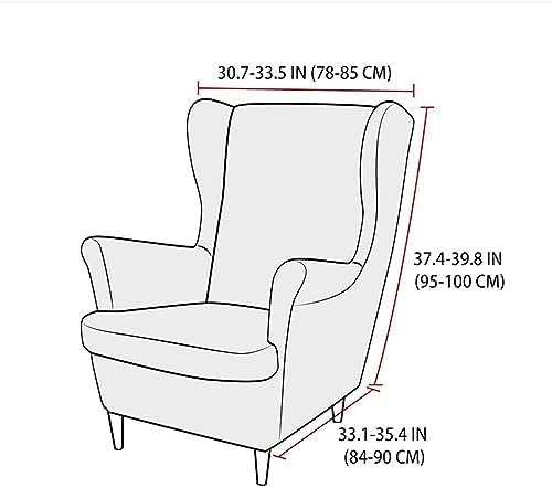 2 Piece Wingback Chair Covers for Living Room Armchair Halloween