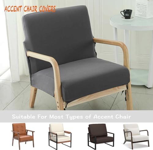 Deisy Dee Mid-Century Modern Chair Cover Dark Grey
