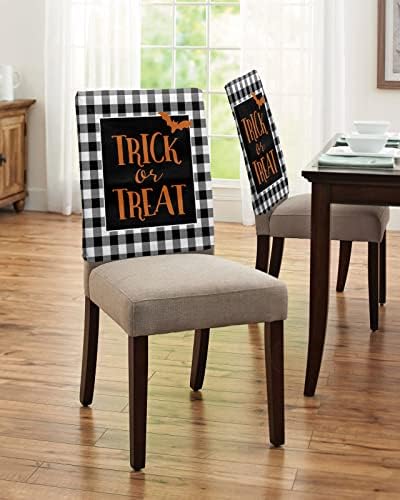 Halloween Chair Back Cover Removable Slipcover 4 Pack 19x18 Inches