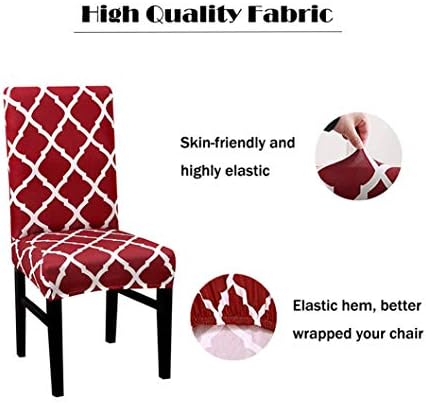 Chickwin Deep Purple Dining Chair Covers 6 Pack 1