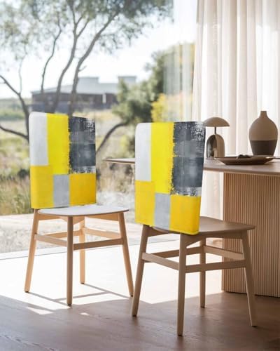 UYULILOY Chair Covers Set of 6 Modern Art Abstract Decor