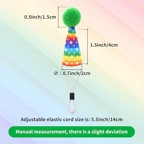 12 Pcs Mini Felt Party Hats with Pom Poms