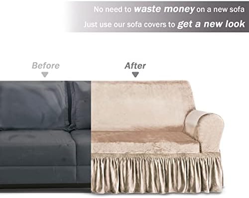 NICEEC Super Soft Sofa Slipcover with Skirt