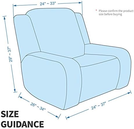 MAXIJIN Velvet 4-Piece Recliner Slipcover Set
