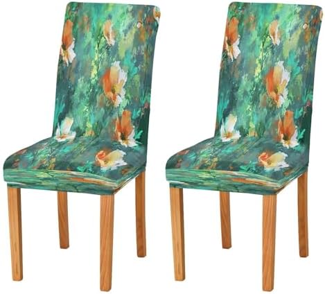 BOESI Oil on Canvas Yellow White Flowers Chair Cover