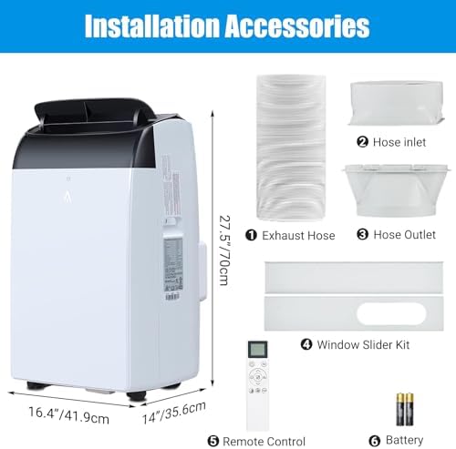 GarveeHome 14000 BTU Portable Air Conditioner with 3-in-1 Features