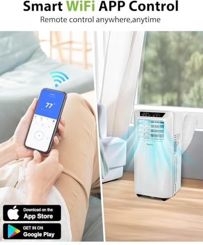 Hykolity 10000 BTU WiFi Portable Air Conditioner with 4 in 1 Function