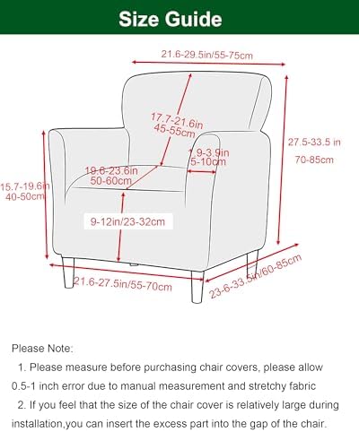 CRFATOP Stretchable Armchair Slipcover with Arms