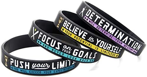 Inkstone 12-Pack Softball Bracelets with Motivational Quotes