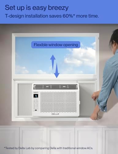 DELLA 5000 BTU Smart Window AC with Alexa WIFI and Eco Mode