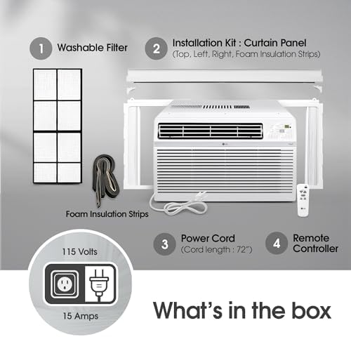LG LW1224RSMX Window Air Conditioner 12000 BTU 550 Sq Ft White