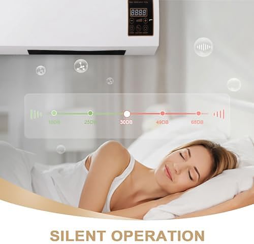 Electric Wall Heater with Digital Display and Remote Control