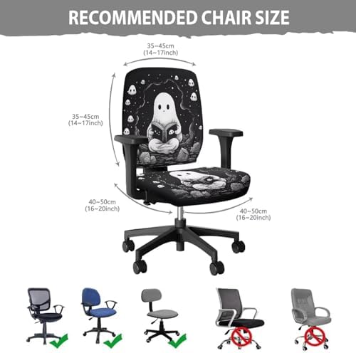 Cute Ghost Design Office Chair Covers 2 Piece
