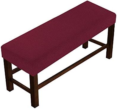VIENLOVE Rectangle Bench Cover Slipcover Burgundy Large Size