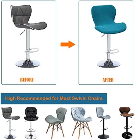 Counter Height Bar Stool Covers Set of 4 Peacock Blue