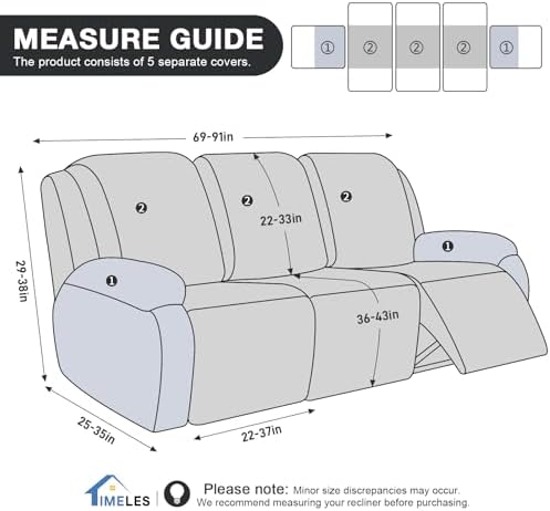 Timeles Recliner Cover for 3 Seater Sofa 1