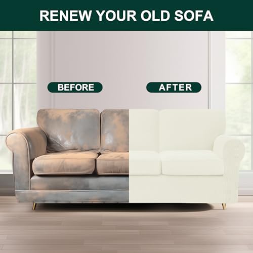CHUN YI 7 Piece Couch Covers for 3 Seater Sofa