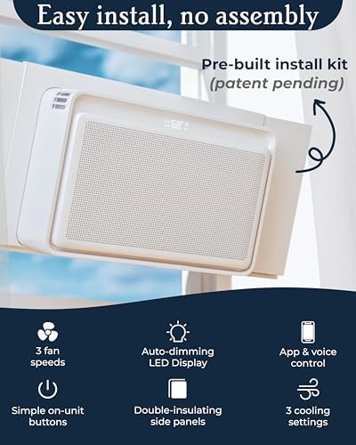 Windmill 8000 BTU Window Air Conditioner - Quiet Smart Cool 350 Sq Ft 1