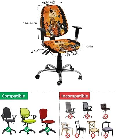 Funnywall88 Halloween Office Chair Covers 2 Piece