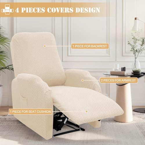 LiveGo Recliner Chair Cover 4 Piece Set 1