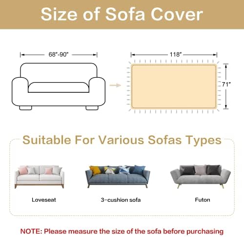 Loom And Mill Luxury Sofa Cover Yellow 71x118 Inch