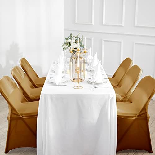 Magalo 12 Pack Gold Spandex Waterproof Chair Covers