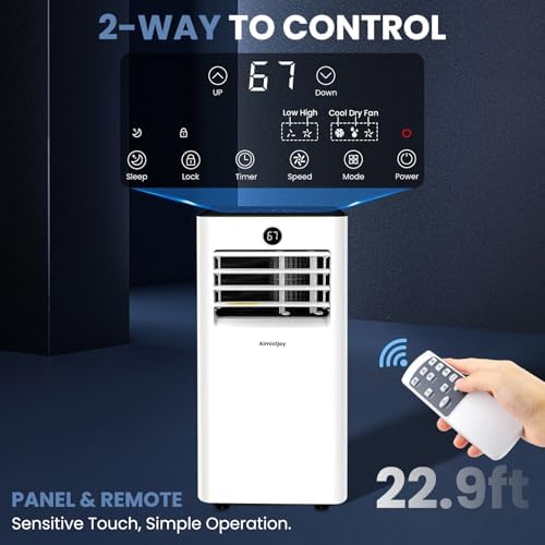 10000 BTU Portable AC Unit with Remote Fan Sleep Timer