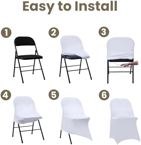WASIRL 30PCS Stretch Spandex Folding Chair Covers