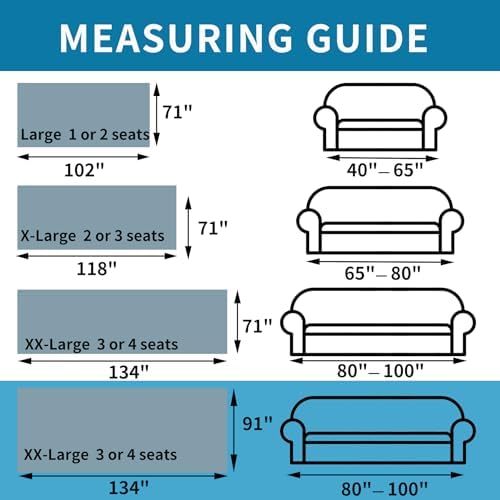 HAOMAIJIA Non-Slip Sofa Covers for 3 Cushion Couch