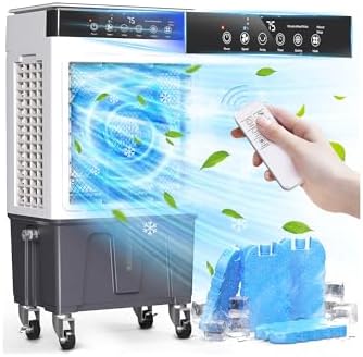Riseon 3500CFM 3-in-1 Swamp Cooler with Remote and 65Gal Water Tank