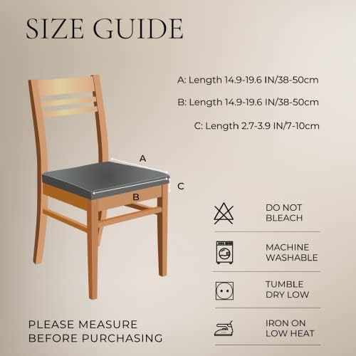 SearchI Stretch Dining Chair Seat Covers Set of 4 Brown Flowers