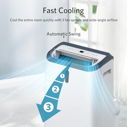 12000 BTU Portable Air Conditioner with Dehumidifier and Fan