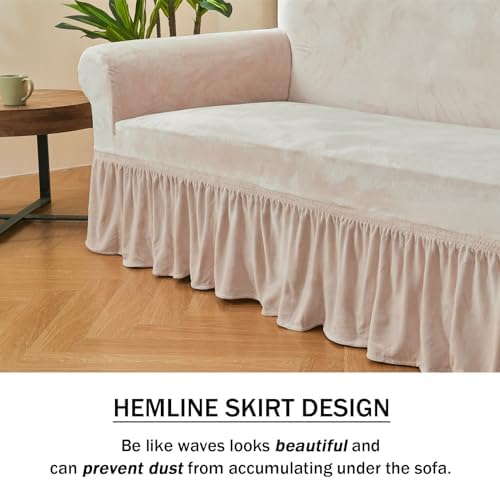 NICEEC Super Soft Sofa Slipcover with Skirt