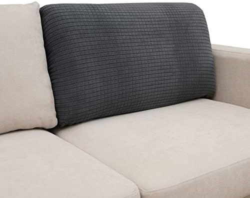 Eismodra Sofa Backrest Cover for 3 Cushion Couch Dark Gray