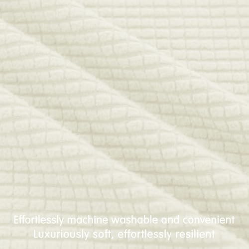 Hokway Reversible Stretch Sofa Slipcover - Creamwhite Large 1
