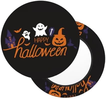 Orange Black Halloween Bar Stool Covers 13 Round Seat Covers