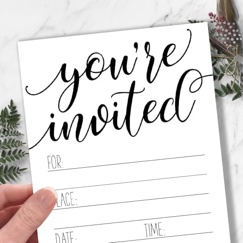 Classic Script Invitations 20 Count with Envelopes Sweet Heart Design 1
