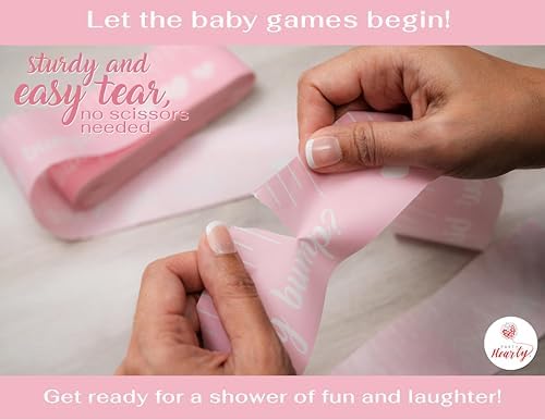 Party Hearty Funny Baby Shower Games 2 Rolls Tummy Measure Tape