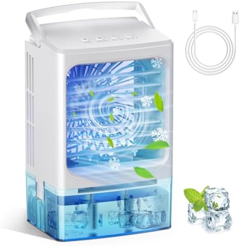 BriteZen Portable Air Conditioner with Icy Mist Mode and 7 Lights