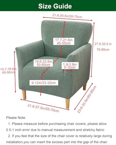 CRFATOP Stretch Armchair Covers with Jacquard Design