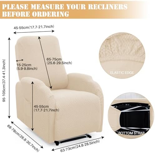 LiveGo Recliner Chair Cover 4 Piece Set 1