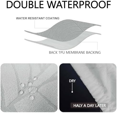 Waterproof Dining Chair Covers Set of 4 Light Grey 1