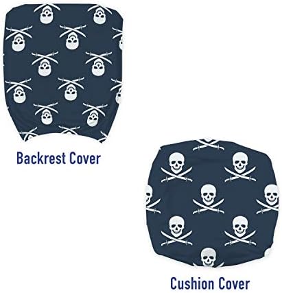 Ambesonne Pirates Office Chair Slipcover with Jolly Roger Pattern 1