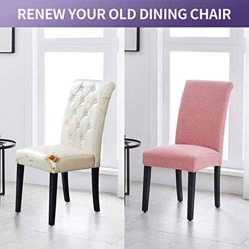 Joccun Dining Chair Covers Set of 4 Dusty Pink 1