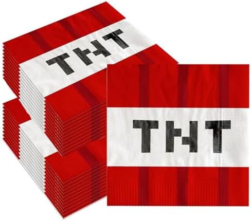50pcs Pixel Napkins for Themed Parties